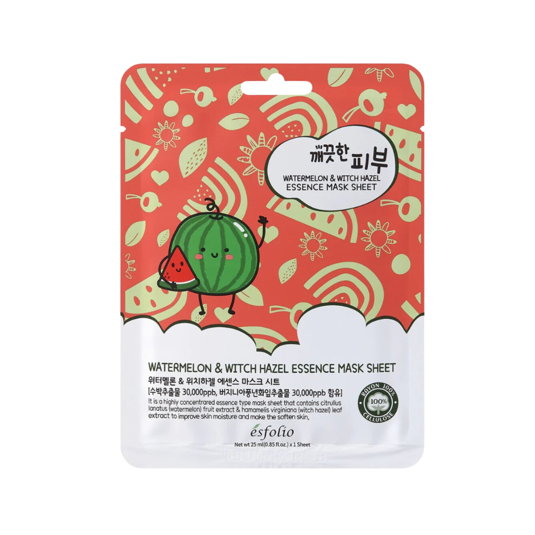 Esfolio - Watermelon & Witch Hazel Essence Sheet Mask